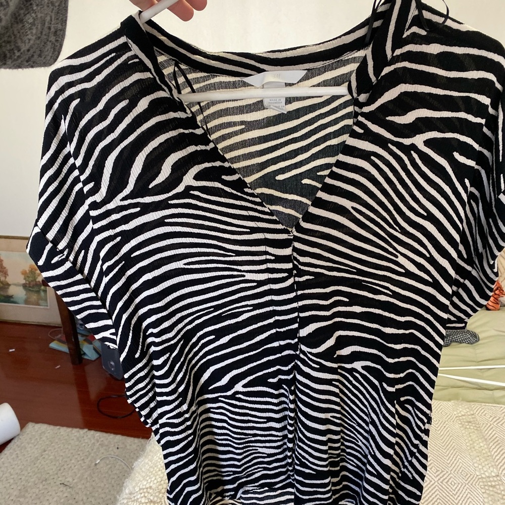 H&M Zebra Blouse